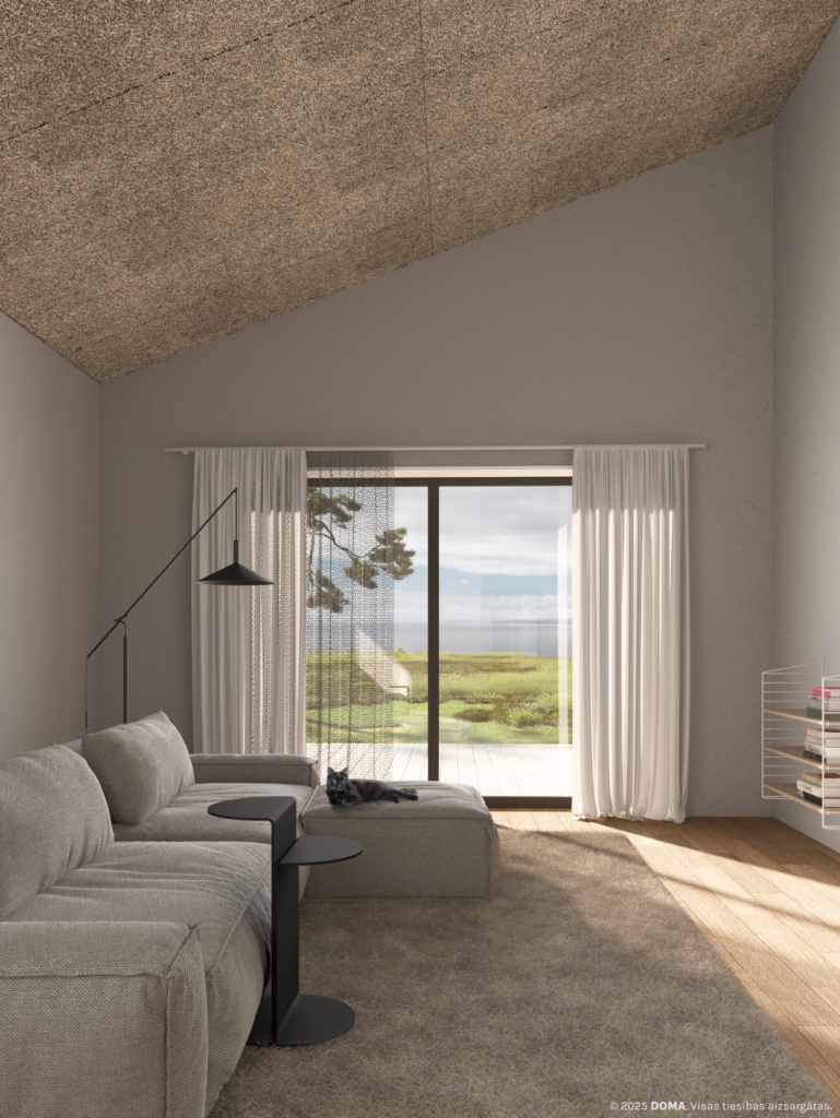 DOMA.homes interjers ar krāsotu sienu apdari